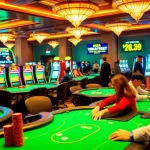 The vibrant casino scene at https://vuabai9bet.com/ showcases players engaged in poker with colorful chips and exciting lighting.