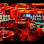 Players enjoying vibrant casino games featuring e28 interactive gambling interfaces and poker chips.