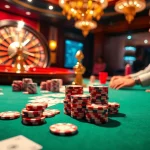 High-stakes poker players engaging in thrilling bets at a 'bet vip' table, showcasing luxury and excitement.