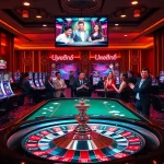 U888 captivating online casino experience with vibrant tables and excited players.