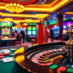 Experience the thrill of casino gaming at go8 with vibrant roulette and poker tables.